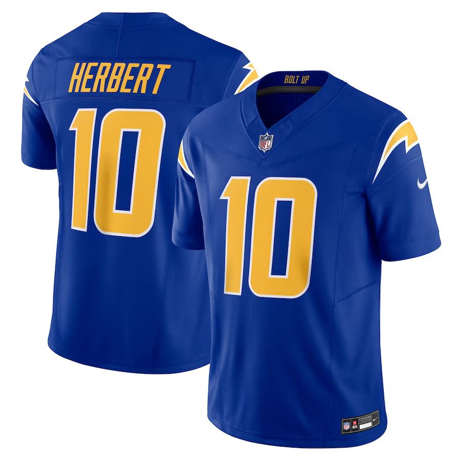 Men Los Angeles Chargers #10 Justin Herbert Nike Royal Vapor F.U.S.E. Limited NFL Jersey->los angeles chargers->NFL Jersey